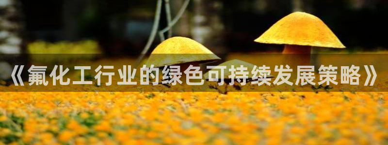 亿万先生007网页登录：《氟化工行业的绿色可持续发展策略》